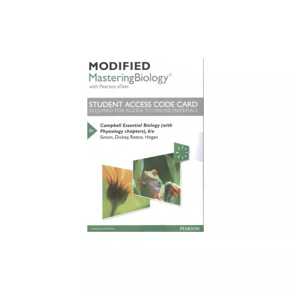 Modified MasteringBiology with Pearson eText -- Standalone Access Card -- for Campbell Essential Biology (with Physiology chapters)