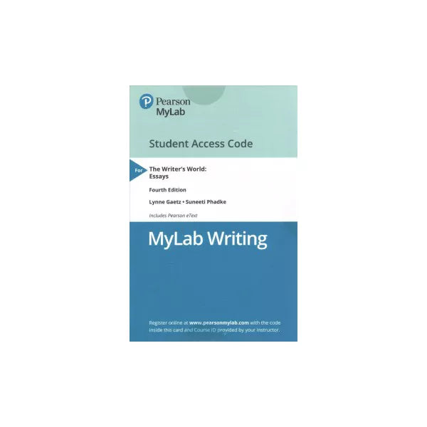 MyWritingLab with Pearson eText -- Standalone Access Card -- for The Writer's World: Essay