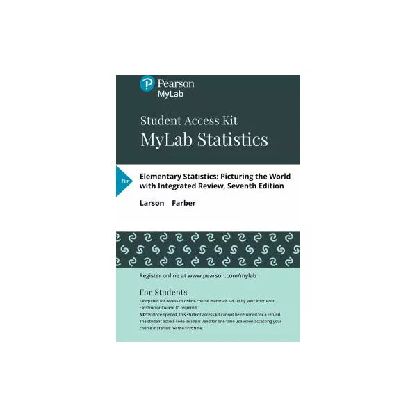 MyLab Statistics with Pearson eText -- Standalone Access Card -- for Elementary Statistics: Picturing the World with Integrated Review