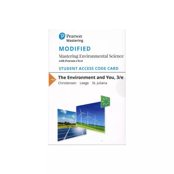 Modified Mastering Environmental Science with Pearson eText -- Standalone Access Card -- for The Environment and You