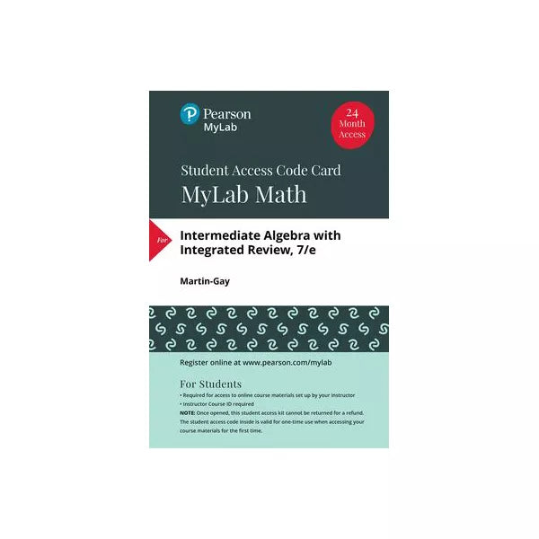 MyLab Math with Pearson eText -- Standalone Access Card -- for Intermediate Algebra with Integrated Review