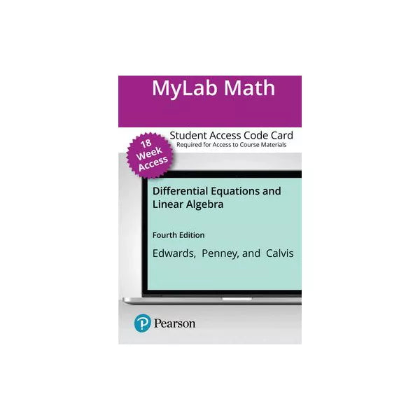 MyLab Math Digital Update with Pearson eText -- Access Card -- for Differential Equations and Linear Algebra (18 Weeks)