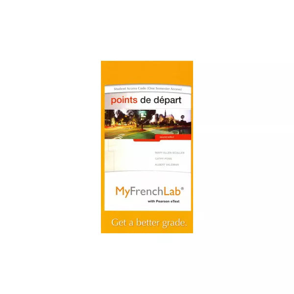 MyFrenchLab with Pearson eText -- Access Card -- for Points de depart (one semester access)